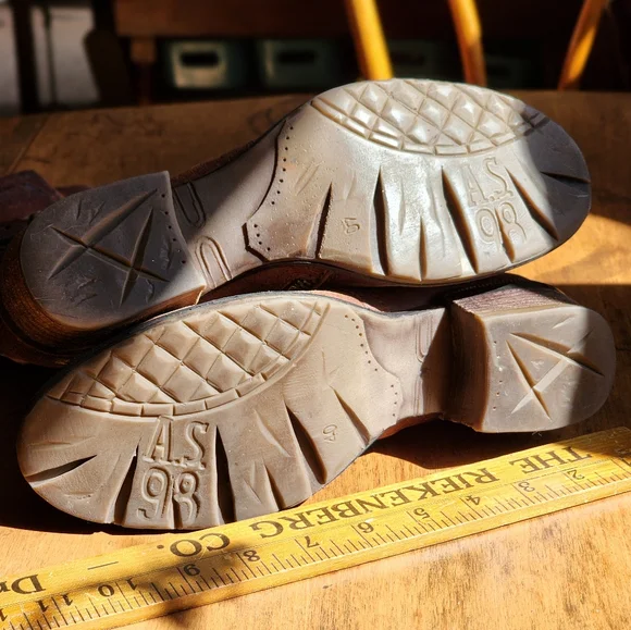 A.S.98 Carter 40 Suede Leather Boots EUC $398 Chestnut Brown 8.5 9 W Boho Moto - Picture 5 of 17